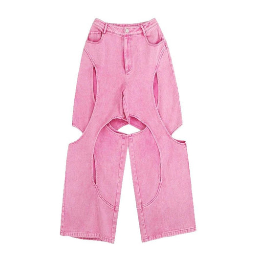 Jeans Rotos de Talle Alto Estilo Americano para Mujer - Image 8