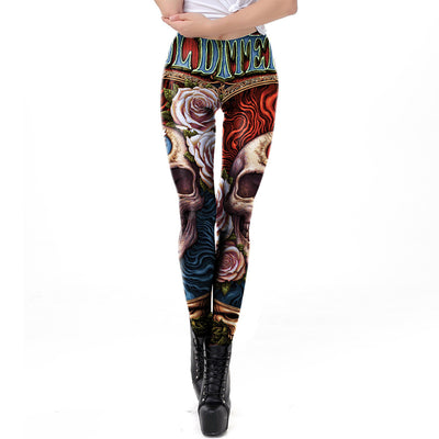 Leggings para Mujer con Estampado de Calaveras para Halloween - Image 8