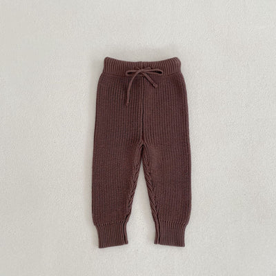 Pantalones de Algodón Tejido para Bebés y Niños con Puños Fruncidos - Image 4