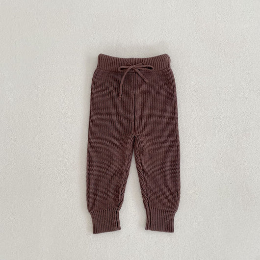 Pantalones de Algodón Tejido para Bebés y Niños con Puños Fruncidos - Image 4