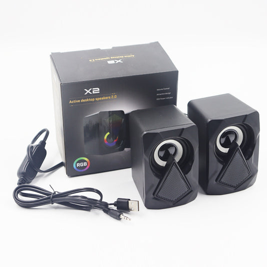 Parlante de Escritorio RGB con Sonido Extra Potente para Computadora