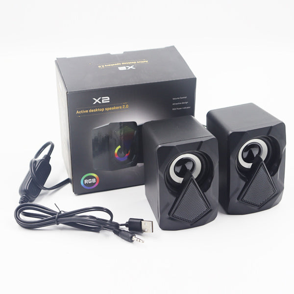 Parlante de Escritorio RGB con Sonido Extra Potente para Computadora