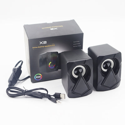 Parlante de Escritorio RGB con Sonido Extra Potente para Computadora