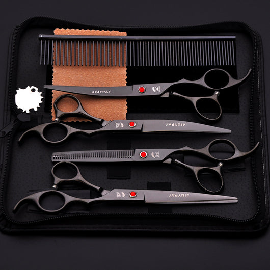 Tijeras de Peluquería Profesional para Mascotas 7.0 Pulgadas - Set Multicolor - Image 5