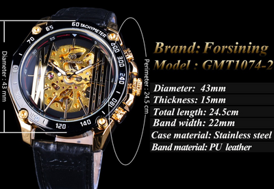 Reloj Mecánico Automático Hueco Estilo Europeo y Americano para Hombre - Image 5
