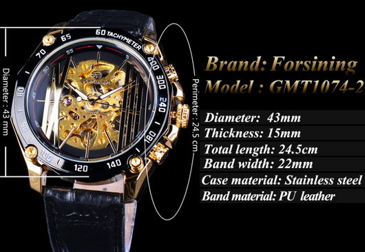 Reloj Mecánico Automático Hueco Estilo Europeo y Americano para Hombre - Image 5