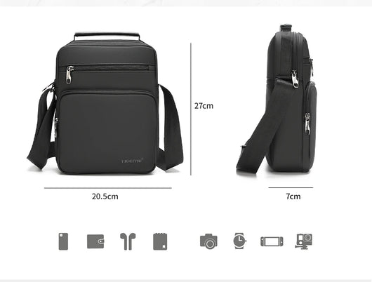 Bolsa Mensajero Impermeable para Hombre - Estilo Ejecutivo Minimalista - Image 8