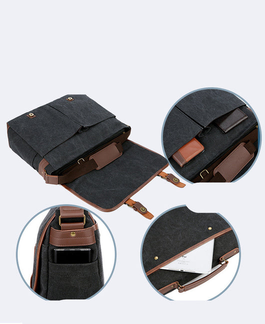 Bolsa Mensajera de Lona para Viajes - Portátil y Resistente - Image 15