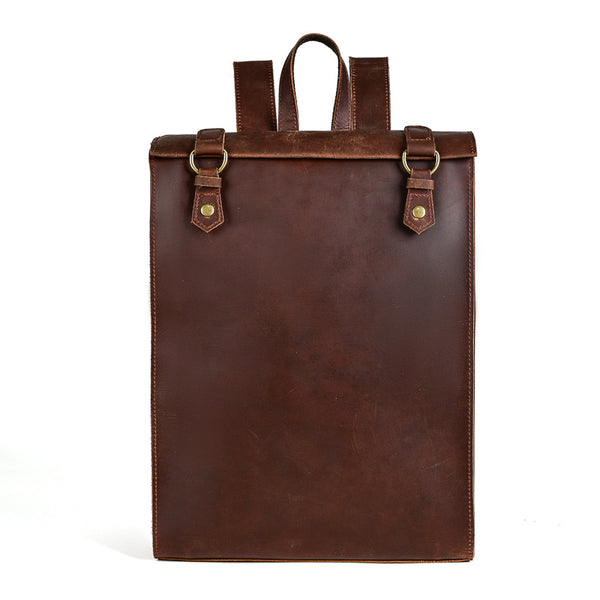 Mochila Vintage de Cuero Crazy Horse Grande para Hombre - Image 4