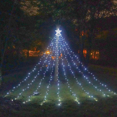 Luz Cascada LED Estrella de Cinco Puntas para Decorar Jardines y Patios - Image 6
