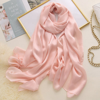 Pañuelo de Satén Liso Estilo Coreano para Mujer - Image 8
