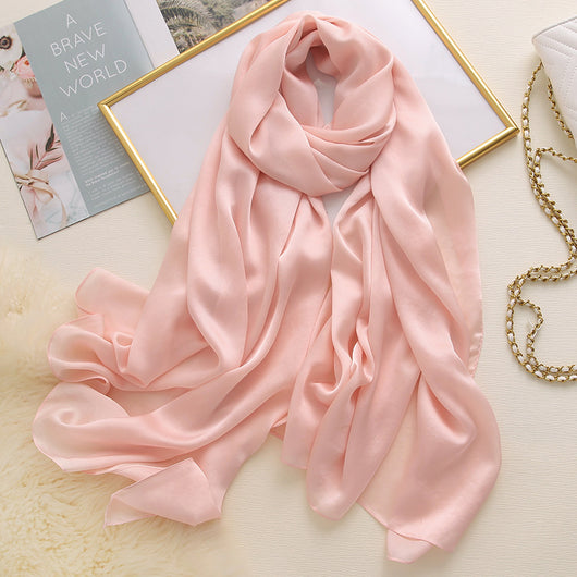 Pañuelo de Satén Liso Estilo Coreano para Mujer - Image 8