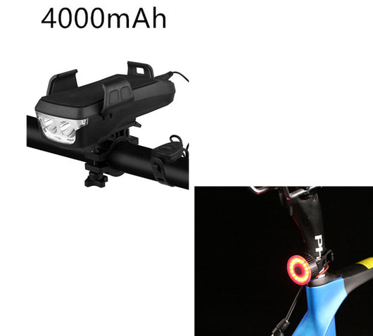 Luz Delantera Multifunción 4 en 1 para Bicicleta con Linterna, Bocina, Power Bank y Soporte - Image 11