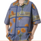 Camisa Estampado Floral Suelta Versátil Manga Corta
