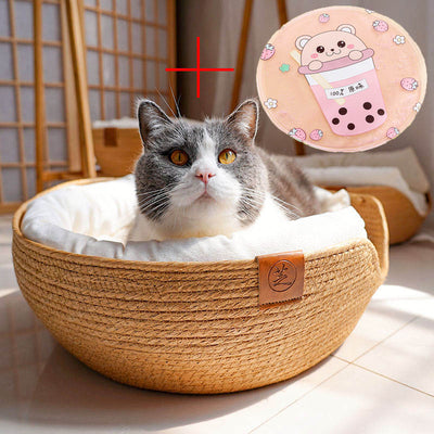 Arenero para Gatos con Borde Elevado de Ratán - Image 9