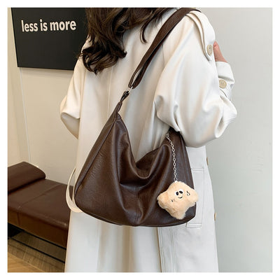 Bolsa Retro para Mujer de Gran Capacidad en Colores Sólidos - Image 11