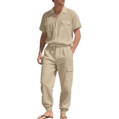 Conjunto de Trabajo Casual: Camisa Manga Corta y Pantalón - Image 5