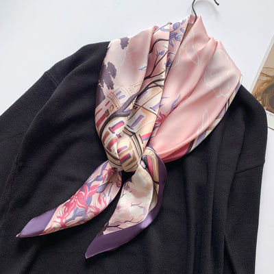 Pañuelo de Seda Grande Cuadrado para Mujer - Elegancia Atemporal - Image 4
