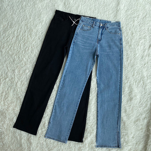 Pantalón Recto de Cintura Alta con Aberturas Laterales - Image 15