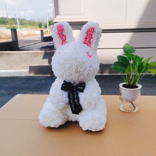 Conejo de Rosas Eternas 45cm - Regalo Romántico para San Valentín, Bodas y Celebraciones