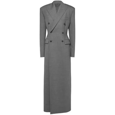 Blazer Ejecutivo Doble Botonadura Ajustado con Hombreras Acolchadas - Image 4