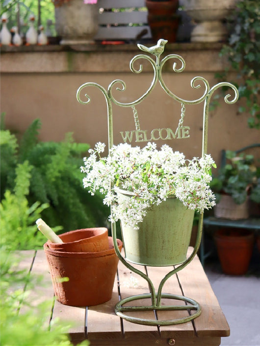 Canasta de Flores de Hierro para Jardín y Patio - Image 15