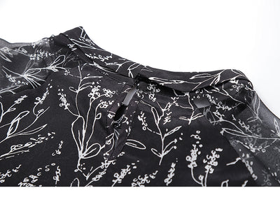 Blusa de Seda Estampada Manga Larga para Mujer - Image 18