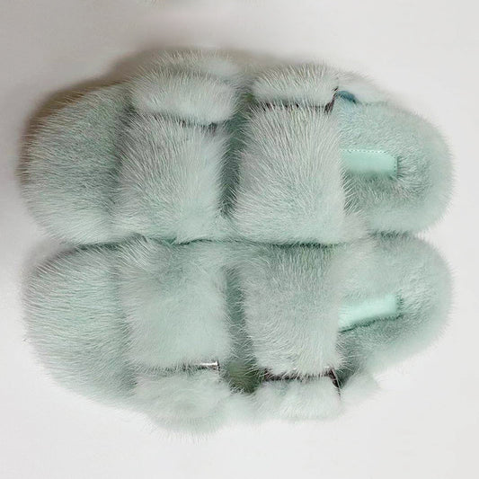 Pantuflas de Casa Verano Sólidas con Suela Gruesa y Doble Botonadura - Image 2
