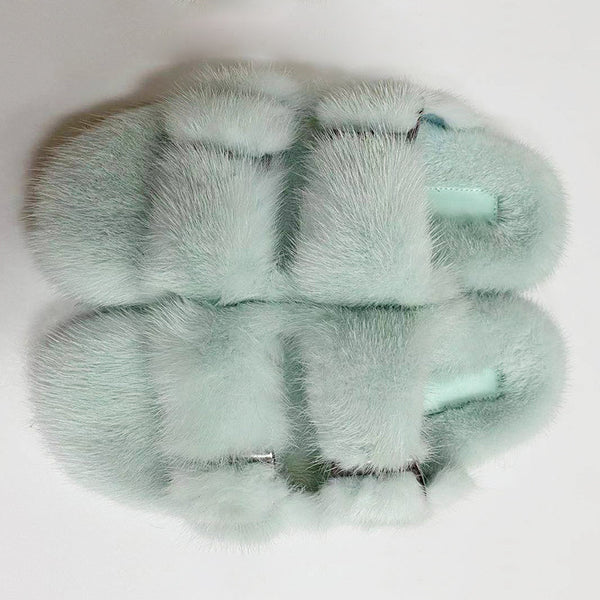 Pantuflas de Casa Verano Sólidas con Suela Gruesa y Doble Botonadura