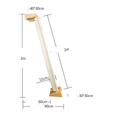 Árbol Rascador de Madera Maciza para Gatos con Bandeja y Estantes - Image 5