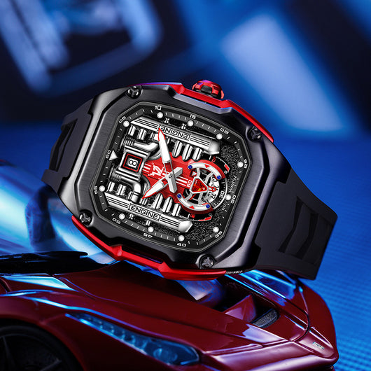 Reloj para Hombre con Fondo Transparente y Diseño Tridimensional - Image 4
