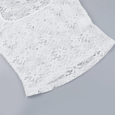 Top Encaje Espalda Descubierta con Tirantes Ajustables - Image 23