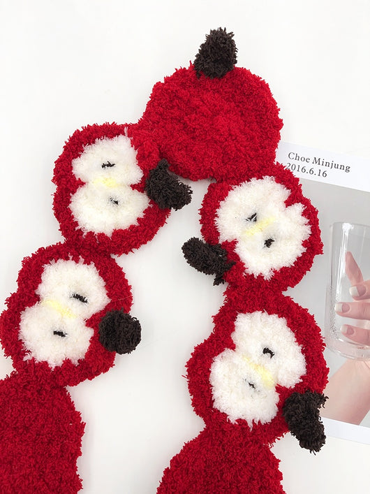 Bufanda Navideña Otoño-Invierno con Diseño de Manzana Tejida - Image 15