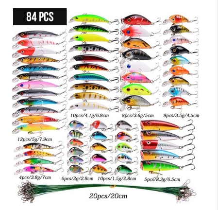 Set Completo de Pesca Portátil 43 Piezas con Cebo Plástico - Image 19