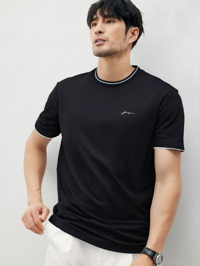 Playera Cuello Redondo Bloques de Color para Hombre con Bordado Artístico Personalizado - Image 13