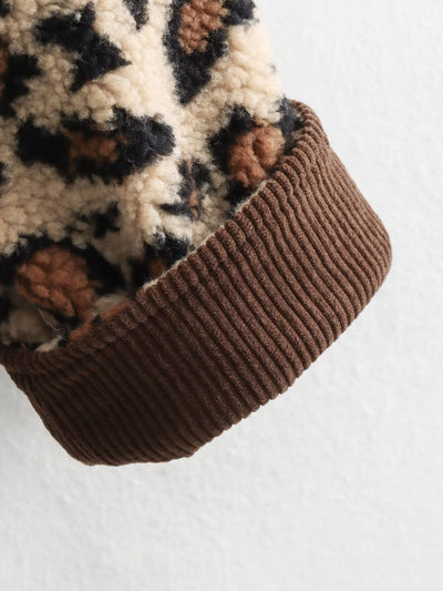 Abrigo Suelto de Piel de Cordero Estampado Leopardo - Image 26