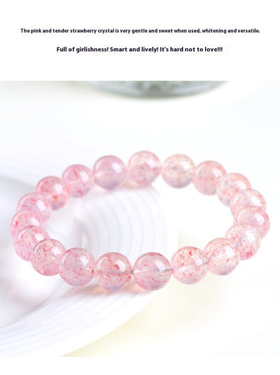 Pulsera de Cristal de Cuarzo Blanco con Fresa de Agua Natural - Image 6
