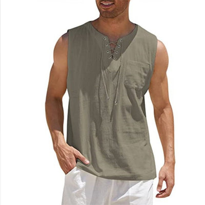 Camiseta Casual para Hombre con Cuello y Corbata - Manga Corta - Image 11