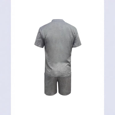 Conjunto de Camisa y Shorts en Algodón-Lino: Comodidad y Estilo - Image 4