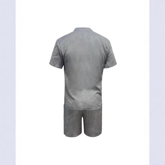 Conjunto de Camisa y Shorts en Algodón-Lino: Comodidad y Estilo - Image 4