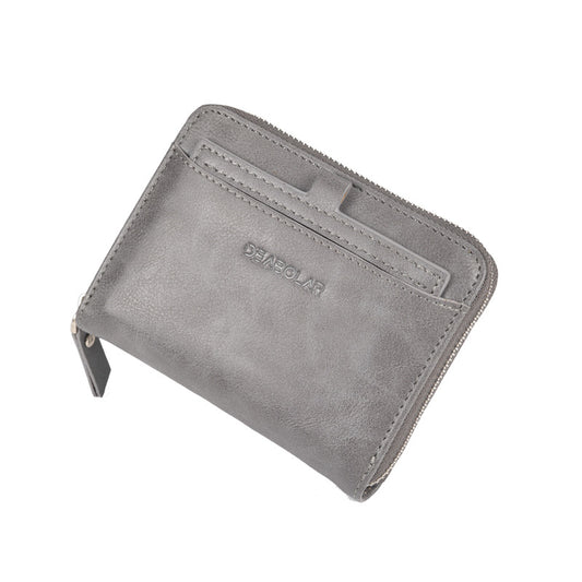 Billetera Retro Multiusos de Cuero PU Impermeable con Monedero y Clip