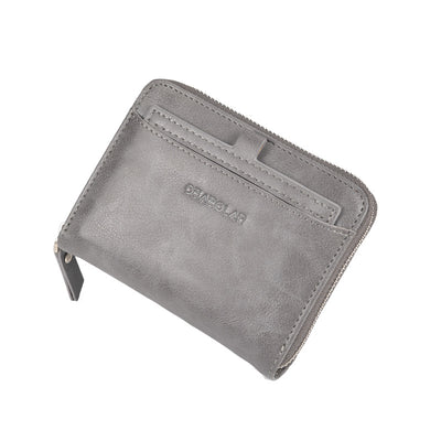 Billetera Retro Multiusos de Cuero PU Impermeable con Monedero y Clip
