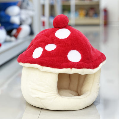 Cama Acogedor para Gatos con Diseño de Hongos Peluche - Image 10