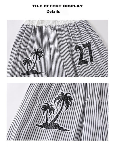Pantalones Rectos Anchos con Rayas Verticales Bordadas - Efecto Adelgazante - Image 15