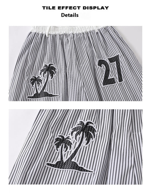 Pantalones Rectos Anchos con Rayas Verticales Bordadas - Efecto Adelgazante - Image 15