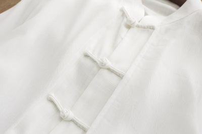 Túnica Hanfu Blanca de Verano para Hombre - Disfraz Hada Chifón Tradicional Chino - Image 13