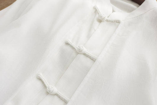 Túnica Hanfu Blanca de Verano para Hombre - Disfraz Hada Chifón Tradicional Chino - Image 13