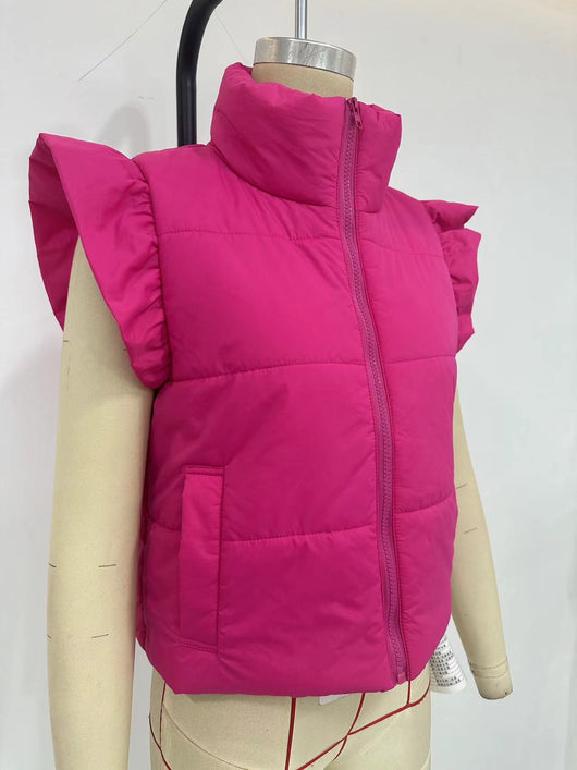 Chaleco Térmico Acolchado de Algodón con Cuello Alto Slim - Image 18