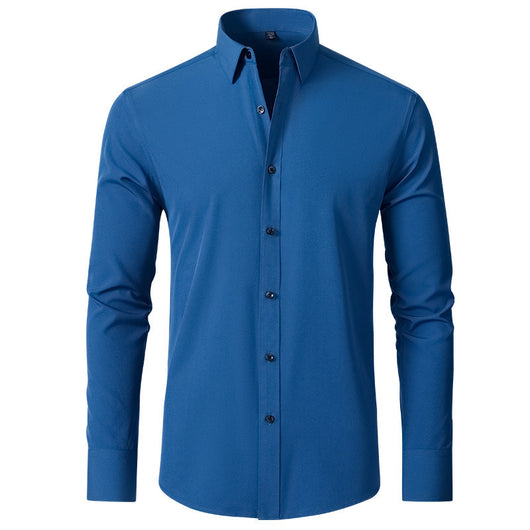 Camisa Ejecutiva de Línea Delgada en Color Sólido - Image 5