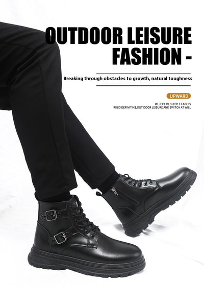 Botas Martin Negras Estilo Británico para Hombre - Botas de Trabajo Duraderas - Image 11